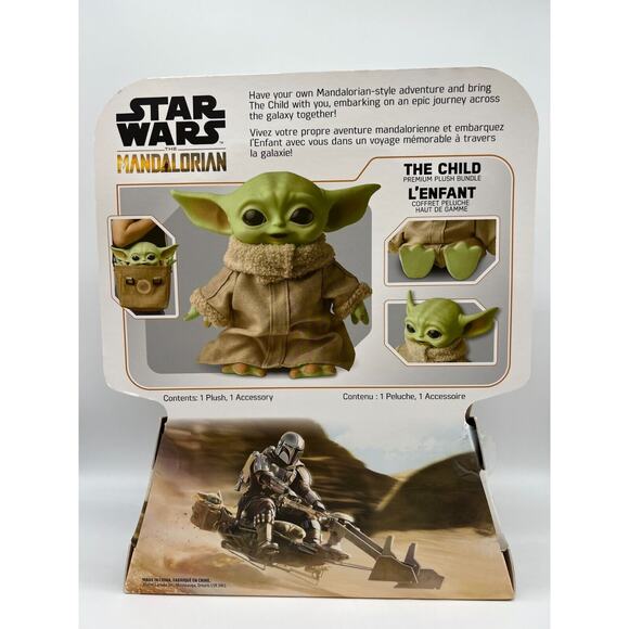 Star Wars The Mandalorian Baby Yoda 11" Talking Plush Bag NEW. - Picture 2 of 12